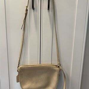 COACH Vintage Purse CROSSBODY SHOULDER BAG Bone Ivory Flaws 9968